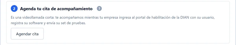 Paso 2 de la tarjeta: agenda tu cita de acompañamiento
